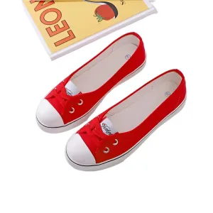 Meredndy Zanzibar Flat heel slip-on Cap-toe minimalist multicolor Canvas girls Ballet Flats