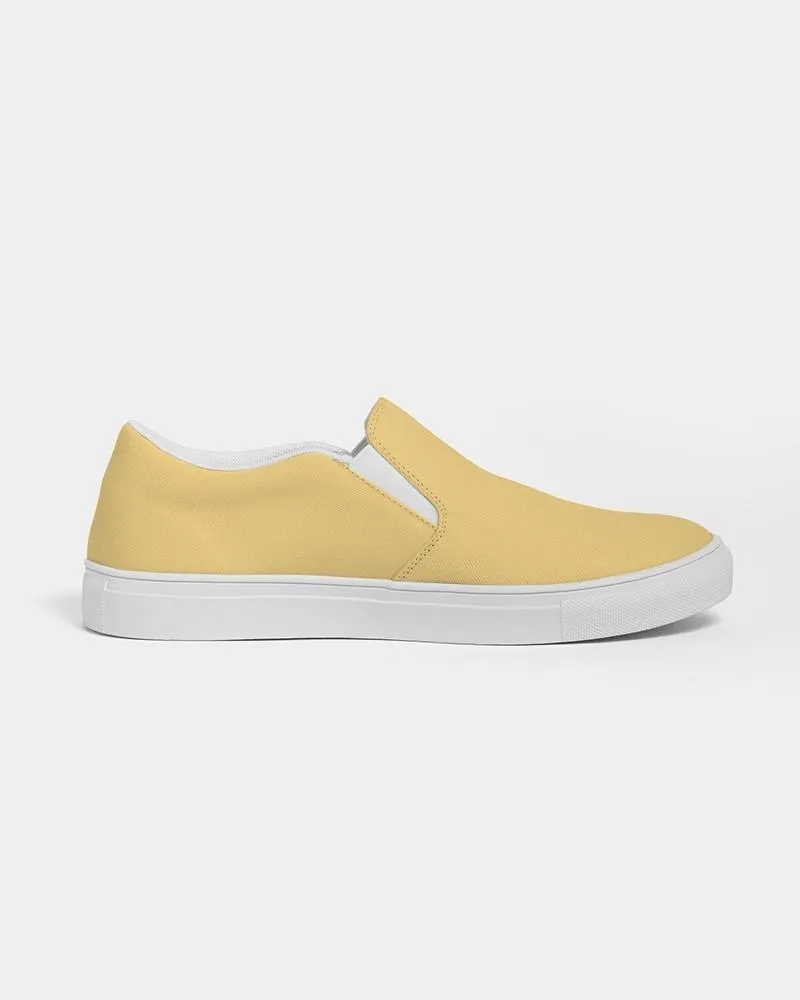 Pastel Orange Yellow Slip-On Canvas Sneakers | Men's | Bright Pastel Orange Yellow | C0M15Y60K0