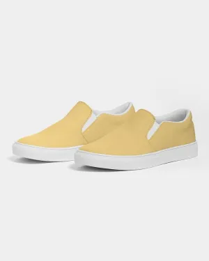 Pastel Orange Yellow Slip-On Canvas Sneakers | Men's | Bright Pastel Orange Yellow | C0M15Y60K0