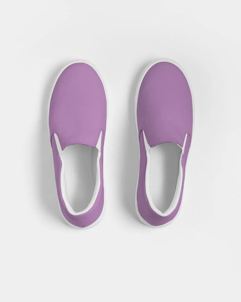 Pastel Purple Slip-On Canvas Sneakers | Women's | Bright Pastel Purple | C30M60Y0K0