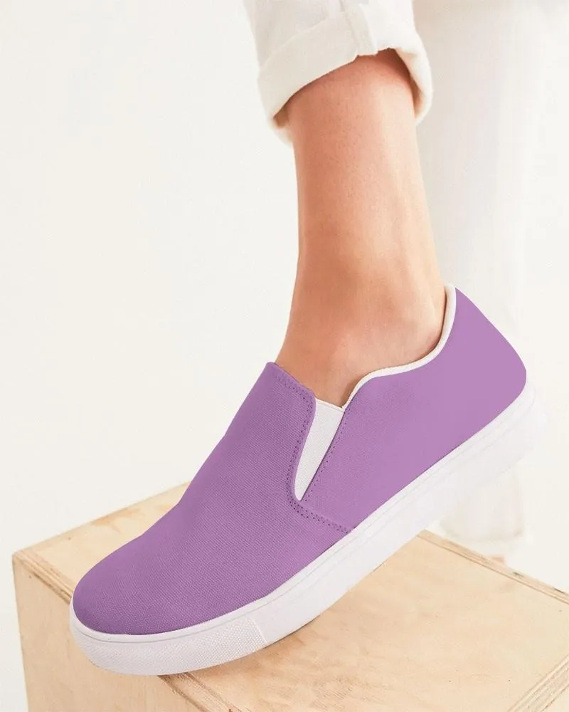 Pastel Purple Slip-On Canvas Sneakers | Women's | Bright Pastel Purple | C30M60Y0K0