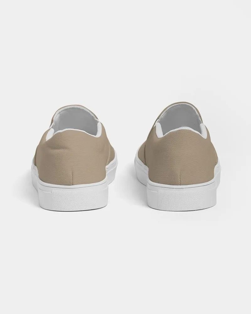 Shaded Pale Pastel Orange Brown Slip-On Canvas Sneakers | Men's | C0M15Y30K30