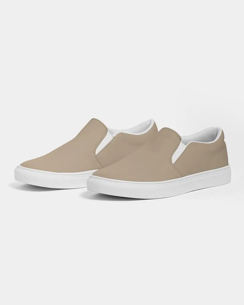 Shaded Pale Pastel Orange Brown Slip-On Canvas Sneakers | Men's | C0M15Y30K30