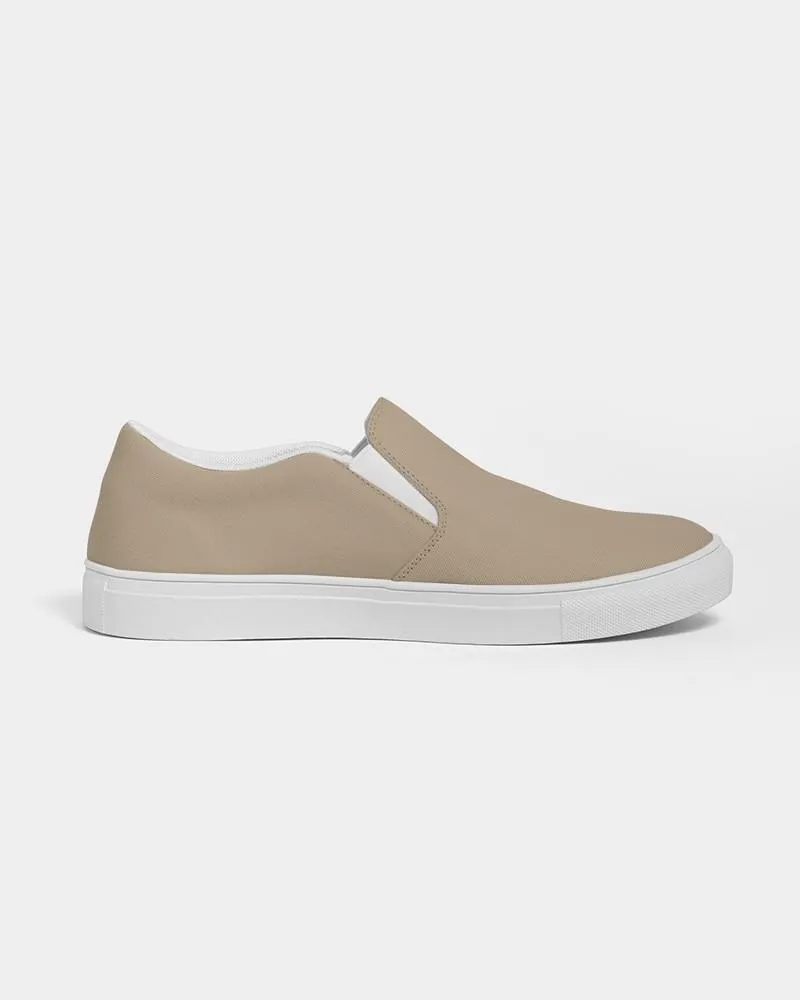 Shaded Pale Pastel Orange Brown Slip-On Canvas Sneakers | Men's | C0M15Y30K30