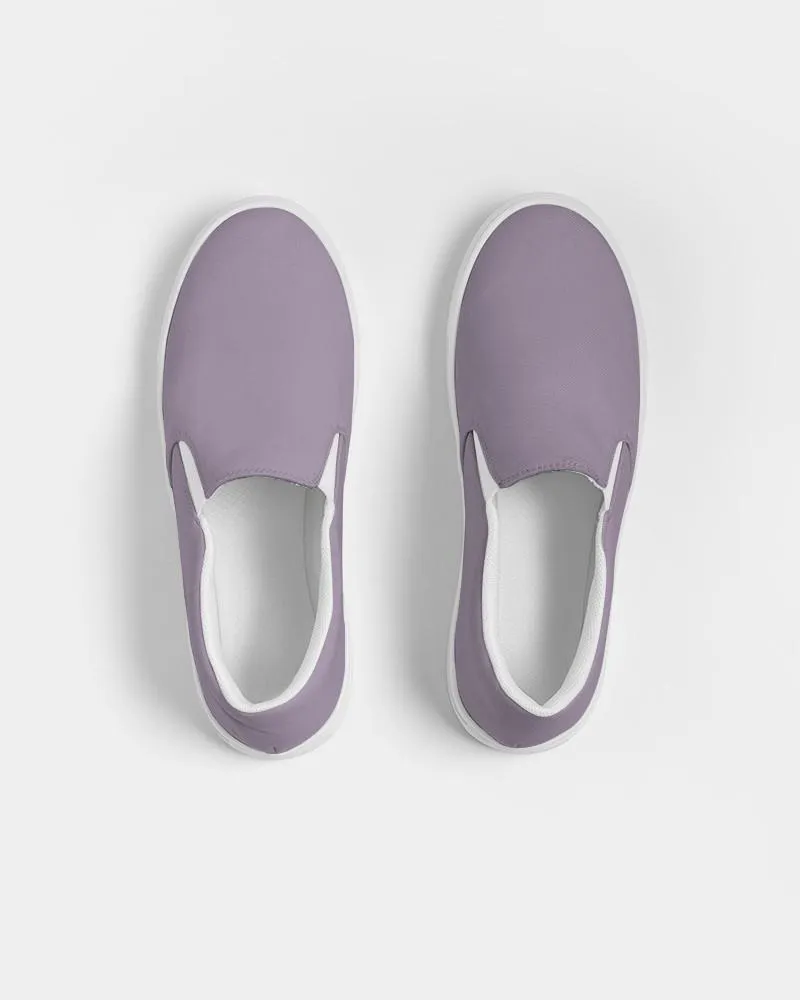 Shaded Pale Pastel Purple Gray Slip-On Canvas Sneakers | Women's | C15M30Y0K30