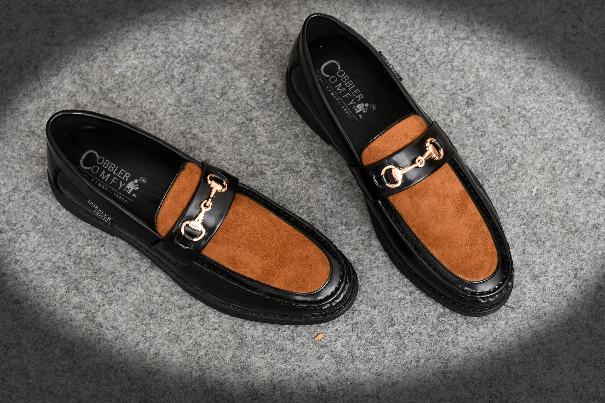 Suede Slip-on for Men with Contrast Upper | Black