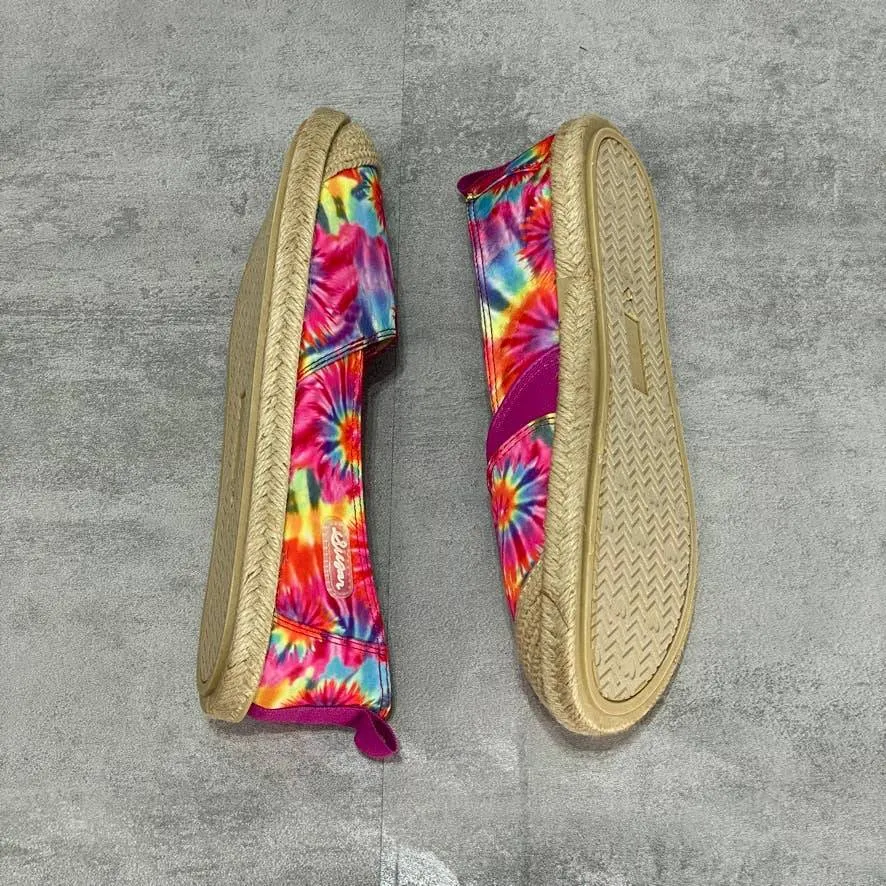 SUGAR Tie Dye Evenmore Slip-On Canvas Espardille Flats SZ 8