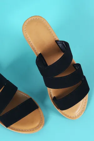 Sunny Feet Nubuck Strappy Slide Sandal