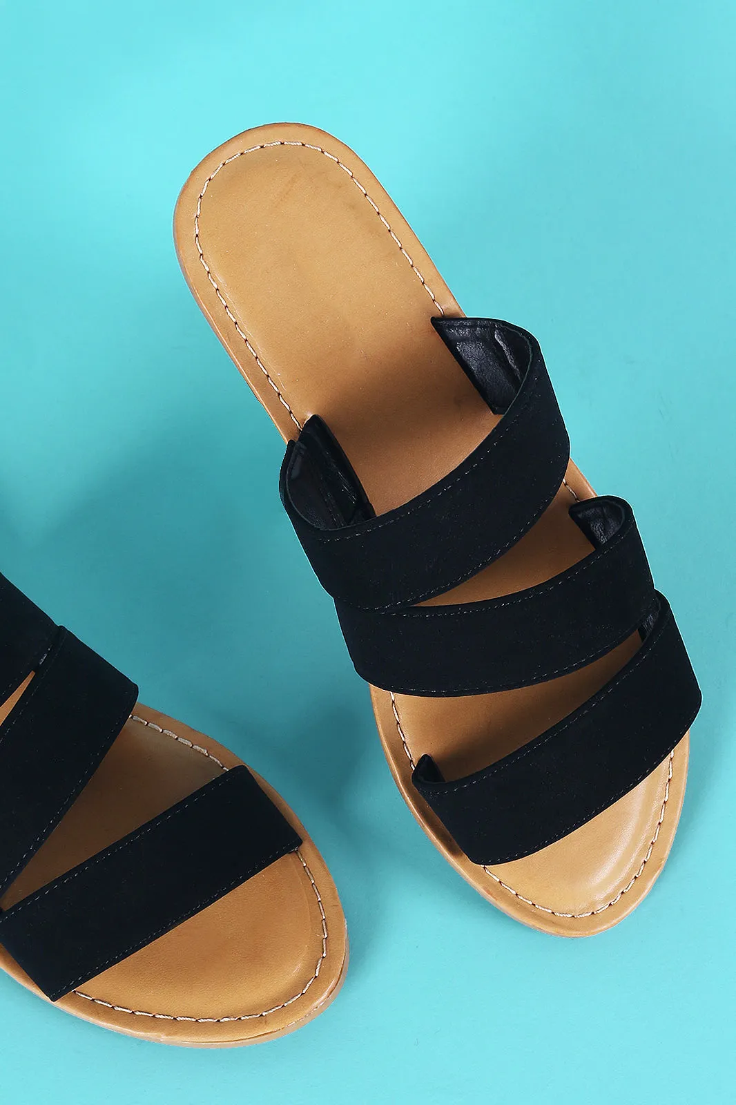 Sunny Feet Nubuck Strappy Slide Sandal