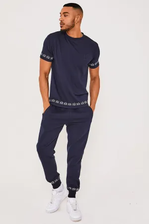 Swiss Cottage T-Shirt & Jogger Set - Navy