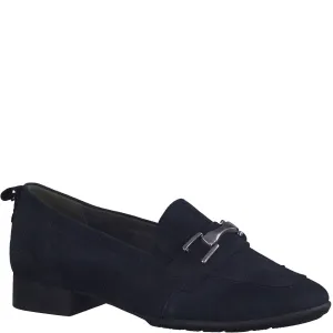 Tamaris Womens Loafer 84205 Navy Suede