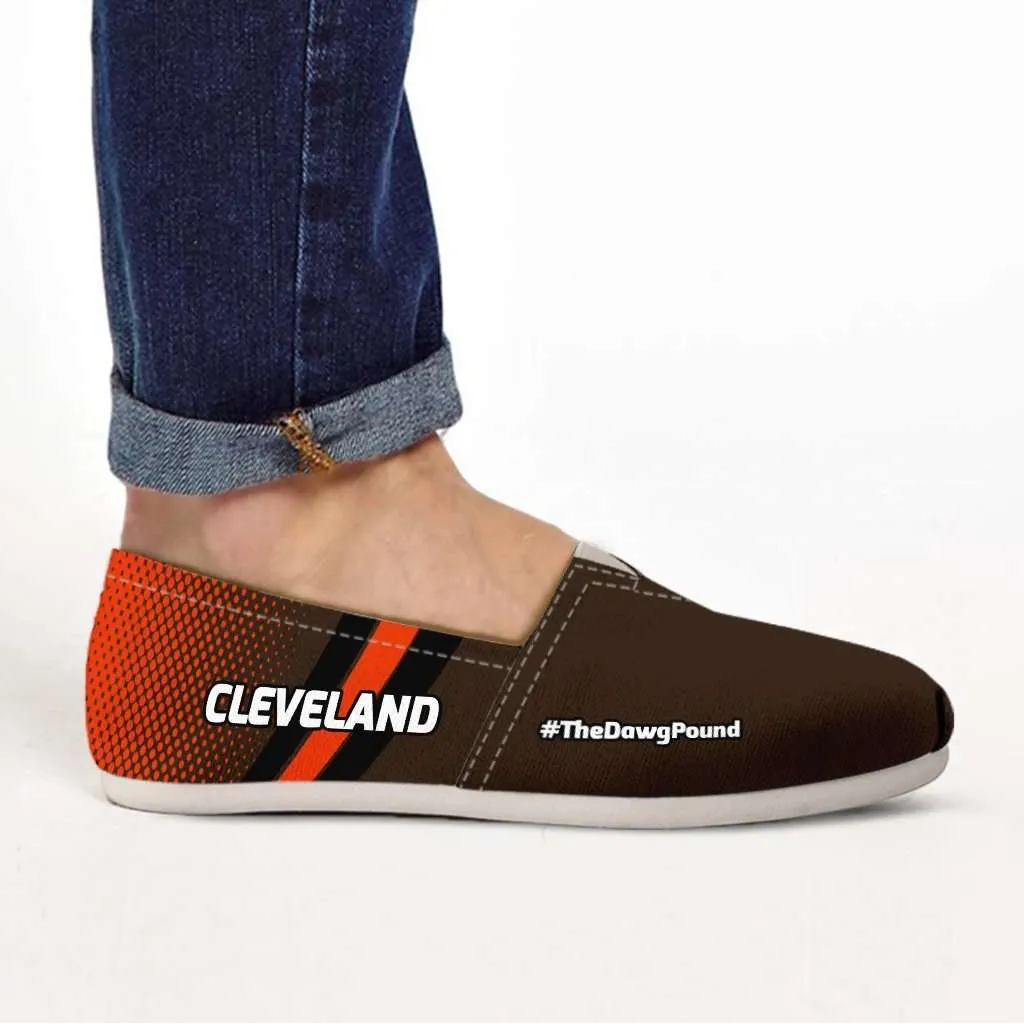 #TheDawgPound Cleveland Fan Ladies Casual Slip-on Flats