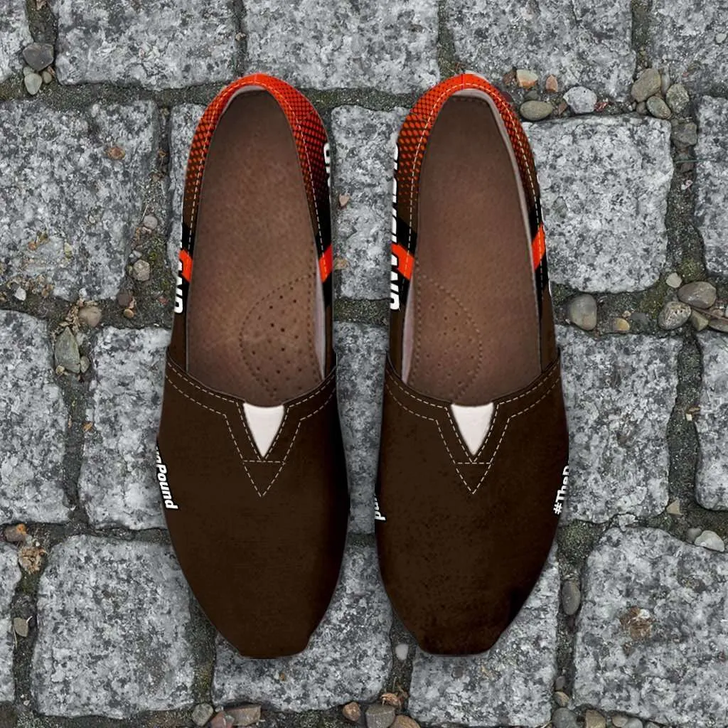 #TheDawgPound Cleveland Fan Ladies Casual Slip-on Flats