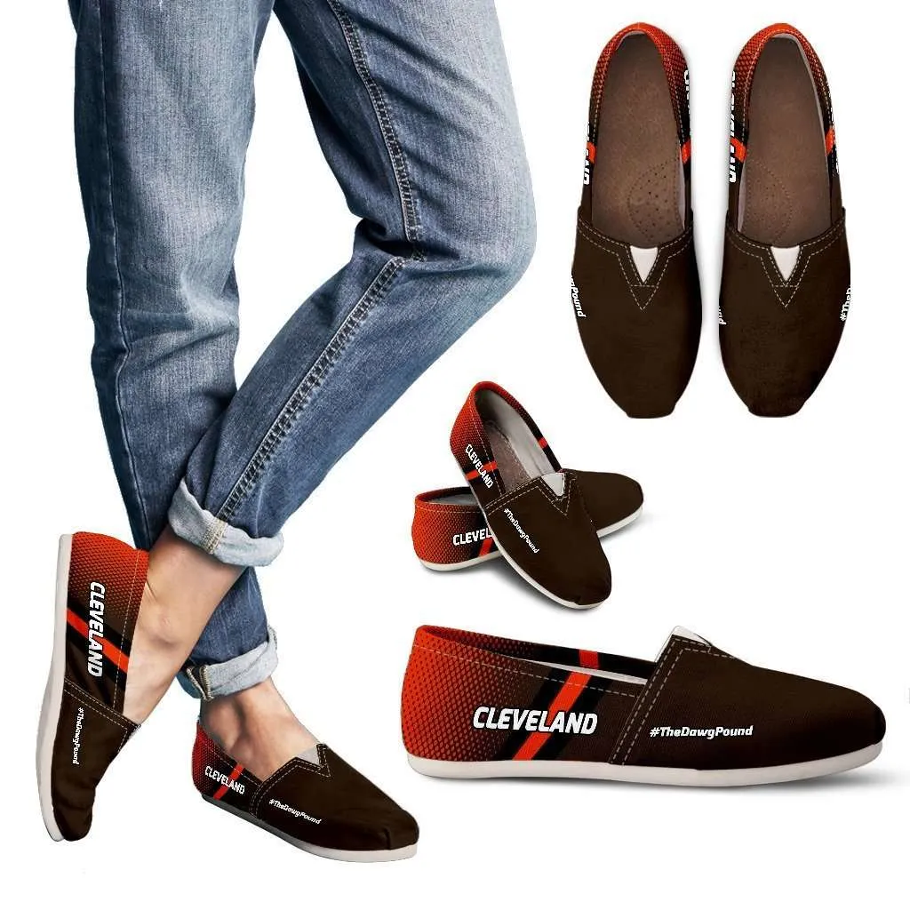 #TheDawgPound Cleveland Fan Ladies Casual Slip-on Flats