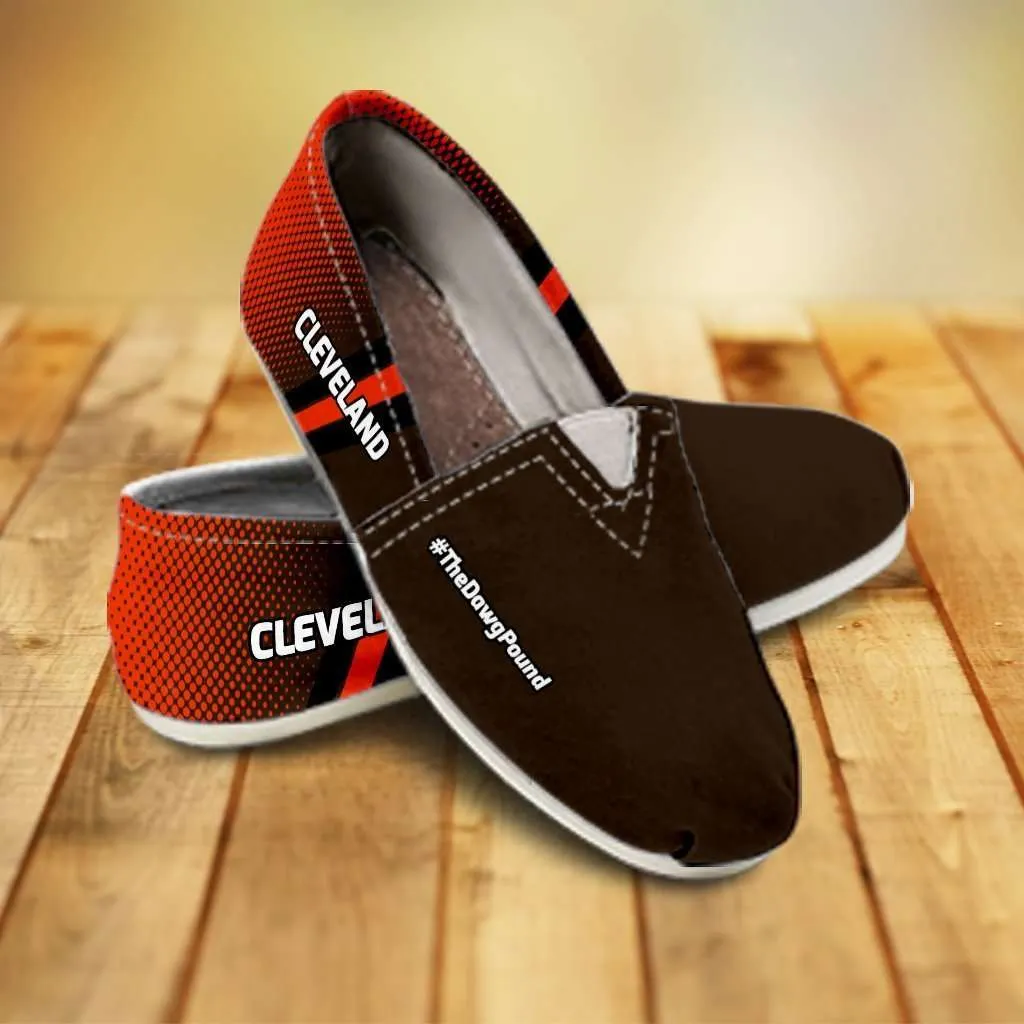 #TheDawgPound Cleveland Fan Ladies Casual Slip-on Flats